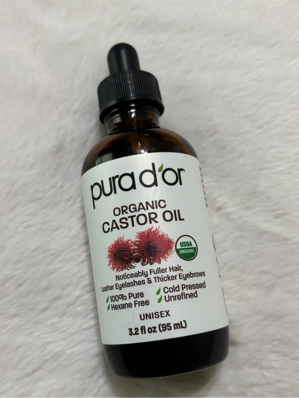 Organic Castor Oil - Brown Bottle (3.2 fl oz)